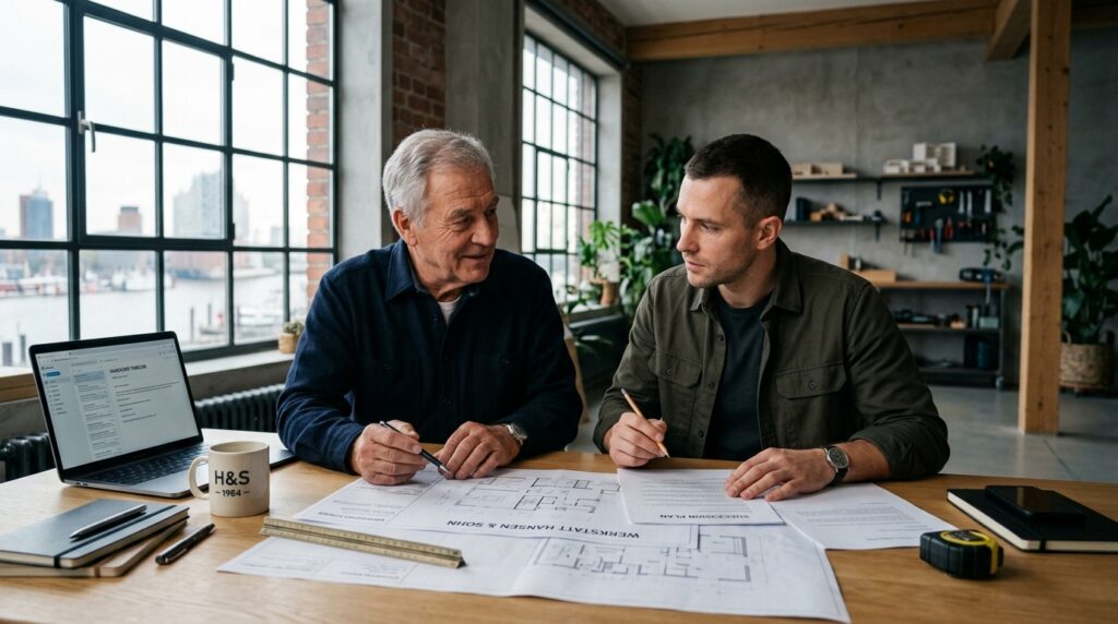 finden Meister qualifizierte Übersicht Illustration